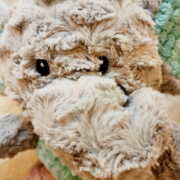 Spark Create Imagine Elephant Plush Stuffed Animal 14" Grey Teal Baby Lovie Soft - Picture 5 of 9